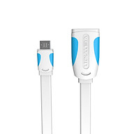 Cáp USB OTG Vention dài 25cm kết nối điện thoại, máy tính bảng với các thiết bị như chuột, bàn phím, USB... - Hàng chính hãng