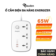 Ổ cắm điện đa năng Energizer tích hợp cổng sạc nhanh Type-C chịu tải lên đến 3500W - Hàng chính hãng