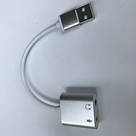 Cáp USB Sound Card 7.1 vỏ nhôm cao cấp dài 16cm ( USB to Mic và Loa ) thumbnail