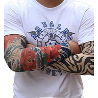 Bộ 02 găng tay dài chống nắng hình xăm tattoo hoạ tiết ngẫu nhiên thumbnail
