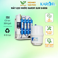 Máy lọc nước gia đình Karofi Slim S-s038, 8 lõi lọc - hàng chính hãng bảo hành36 tháng