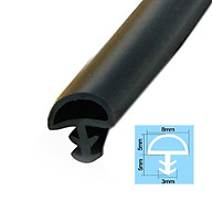 Ron Gioăng Sợi Chữ T Cây Thông Cao Su Nhét Chèn Làm Kín Khít Khe Hở Khung Cửa Gỗ