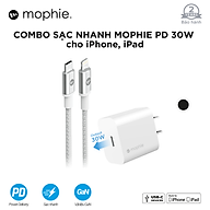 Combo Sạc Nhanh Mophie Power Delivery USB-C GaN 30W dành cho iPhone iPad thumbnail