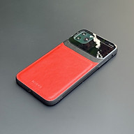 Ốp lưng da kính cao cấp dành cho iPhone 11 Pro Max - Màu đỏ thumbnail