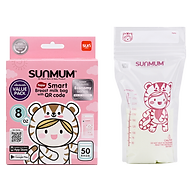 Túi đựng sữa mẹ sunmum 250ml (Hộp 50 túi) tặng 2 túi zipper bảo quản
