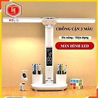 Đèn Học Chống Cận, Đèn Bàn Học 3 Màu, Chỉnh Độ Sáng, Có Đồng Hồ Phù Hợp Mọi Lứa Tuổi