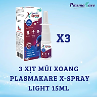 Combo 3 Xịt mũi xoang PlasmaKare X-Spray Light 15ml - Thông mũi, sạch xoang thumbnail