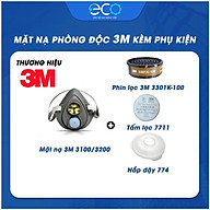 Combo Mặt Nạ 3M 3100/3200 Chính Hãng – Lọc Hơi Độc, Chống Mùi Hóa Chất, Dùng Phun Sơn & Phun Thuốc