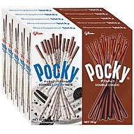 Combo 10 hộp bánh snack que phủ kem Pocky Happy Set H 5 Cookies 5 Double thumbnail