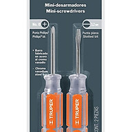 Bộ tuốc nơ vít dẹp và bake 2 cây Truper 14199 (DES-MINI-2)
