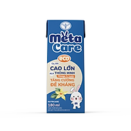 Thùng sữa nước Nutricare Metacare ECO - phát triển toàn diện cho trẻ từ 1 tuổi (180ml x 48 hộp)