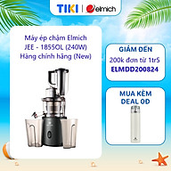 Máy ép chậm Elmich JEE - 1855OL, công suất 240W, ống tiếp nguyên liệu rộng 83mm, độ ồn cực thấp 55 dB - Hàng chính hãng (New)