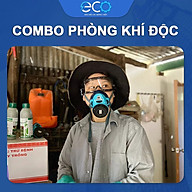 Mặt nạ Koken G7 Nhật Bản phòng khí độc, phun thuốc & Kính chống văng bắn, chống đọng hơi sương Delta Plus Pháp