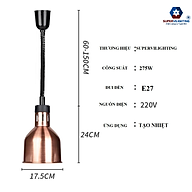 Đèn hâm nóng thức ăn buffet đảm bảo độ nóng và giòn kiểu thả trần có điều chỉnh thu nới dây tuỳ chọn