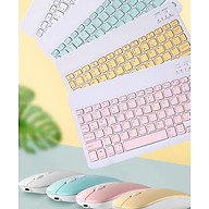 Bộ bàn phím và chuột không dây Bluetooth có LED RGB thích hợp cho máy tính bảng iPad,  điện thoại di động - hàng chính hãng