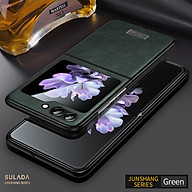 Ốp lưng da cho Samsung Galaxy Z Flip 5 hiệu SULADA viền mềm chống sốc cao cấp - Hàng chính hãng.
