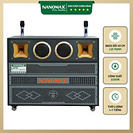 Loa Kéo Bình Bass Đôi Nanomax Pro-215 2200w Bass 40cm x2 Karaoke Bluetooth Hàng Chính Hãng