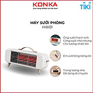 Máy sưởi phòng hồng ngoại 350W sưởi ấm cực nhanh, nhỏ gọn, sưởi ống thạch anh, an toàn chống cháy-Hàng nhập khẩu