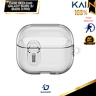 Ốp Case Bao Trong Suốt Dành Cho Samsung Galaxy Buds 3/ Buds 3 Pro, Khoá An Toàn, Chống Sốc, Dux Ducis SECI Series_ Hàng Chính Hãng