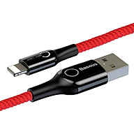 Cáp sạc 2.4A Baseus C-shaped tích hợp đèn Led  tự ngắt khi pin đầy cho iPhone/iPad dài 100CM ( nhiều màu ) - Hàng chính hãng