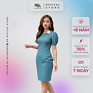 Váy Thiết Kế Công Sở NK FASHION Dáng Chữ A Cổ Tròn Đính Hoa Tay Bồng thumbnail