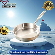 Chảo Inox Nông Lòng Seka TriMax SK6040 Size 28 - Hàng Chính Hãng