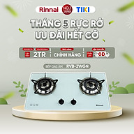 Bếp gas âm Rinnai RVB-2WGN mặt bếp kính và kiềng bếp men - Hàng chính hãng.