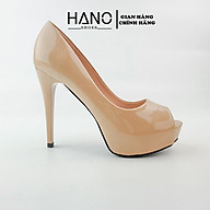 HANO - Giày cao gót hở mũi 12 phân da bóng sang chảnh cao cấp CG0359 thumbnail