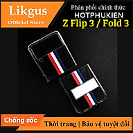 Ốp lưng dành cho Samsung Galaxy Z Fold 3 , Z Flip 3 trong suốt Thom Browne, hai mảnh hiệu Likgus - Hàng chính hãng