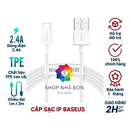 Cáp sạc cho iPhone/ iPad Baseus Superior Series Fast Charging Data Cable USB to iP (2.4A, 480Mbps, Fast charge, ABS/ TPE Cable)- Hàng chính hãng