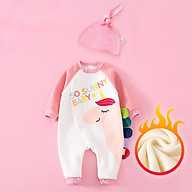 Body Dài Tay cho Bé kèm mũ mẫu quần áo trẻ em sơ sinh hình Thú chất Cotton Mềm Mịn từ 3-12kg thumbnail