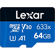 Thẻ Nhớ Lexar Micro SDXC 633X 64GB (95MB/s) (Không Kèm Adapter) - Hàng Chính Hãng