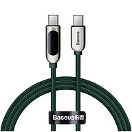 Cáp sạc nhanh Baseus C to C 100W màn led, Cáp sạc nhanh 100W Baseus Display Fast Charging Data Cable Type C to C 100W (20V/5A) - Hàng chính hãng