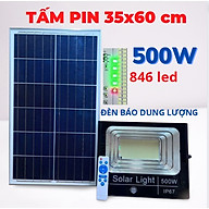 Đèn  Năng Lượng Mặt Trời ,Đèn Pha Năng Lượng Mặt Trời IP67,Vỏ Nhôm Đúc, Sáng Liên Tục 500W Chống Nước Cao Cấp  nhập khẩu