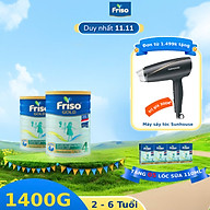 Combo 2 lon sữa Friso Gold 4 1400g (Dành Cho Trẻ Từ 2 - 6 Tuổi) - Tặng 5 lốc Friso RTD 110ml