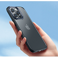 Ốp lưng cho iPhone 13 Pro Max hiệu ROCK Guard Hybrid Glass Pc viền màu chống sốc (Không ố màu) - Hàng nhập khẩu
