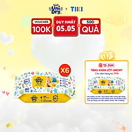 Combo 6 Khăn ướt em bé UniDry Baby WTP - 80 miếng