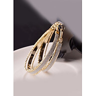 Bông tai hợp kim tròn lấp lánh BHBT207