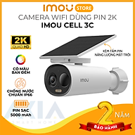 Camera dùng pin ngoài trời Imou Cell 3C - Độ phân giải 2K 3MP, Kèm tấm pin năng lượng mặt trời, Chống nước IP66 - HÀNG CHÍNH HÃNG