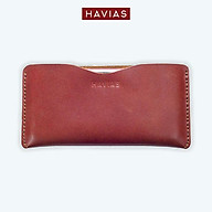 Ví da Opmo Handcrafted Wallet HAVIAS - Đỏ Nâu thumbnail
