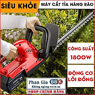 Máy cắt tỉa hàng rào cắt cây cảnh LAPUSEN 199V Chính hãng - Động cơ lõi đồng 100% -1800W chân pin phổ thông 4cm