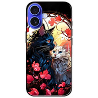 Ốp lưng dành cho Iphone 16 - 16 Plus - 16 Pro - 16 Pro Max - Mèo Trắng Đen - Hàng Chính Hãng