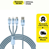 Cáp sạc đa năng Baseus StarSpeed Fast Charging Data Cable 1 for 3 USB to M+L+C 3.5A CAXS - hàng chính hãng