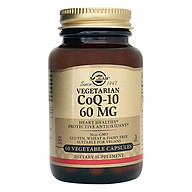 NHẬP KHẨU USA CHÍNH HÃNG - Viên uống điều hòa huyết áp, giảm nguy cơ tai biến, giảm cholesterol trong máu Solgar Vegetarian CoQ-10 60 mg thumbnail