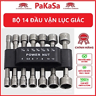 Bộ 14 đầu vặn khẩu cho khoan chuyên dụng loại 1 - 14 đầu tuýp chân lục giác - Hàng chính hãng