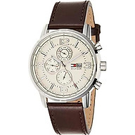 Tommy Hilfiger Men s 1710337 Stainless Steel Brown Leather Watch thumbnail