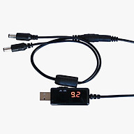 Cáp chuyển đổi điện áp từ cổng USB 5V sang 9V 12V (2in1 màn hình LED) thumbnail