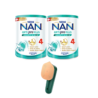 Combo 2 lon Sữa bột NAN OPTIPRO PLUS 4 Nestle Bé 2 - 6 tuổi 800g/lon Giúp tiêu hóa tốt