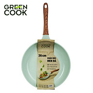 Chảo đúc đáy từ chống dính men đá ceramic xanh ngọc 26 cm Green Cook GCP06-26IH công nghệ Hàn Quốc - Hàng chính hãng
