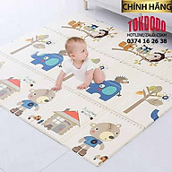 Thảm Trải Sàn Cho Bé Xốp XPE 2 Mặt Phủ Silicone Hàn Quốc Mẫu Đẹp Chống Thấm, Chống Va Đập Trơn Trượt-1m8*2m Hàng Chính Hãng TOKDODO